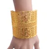 Trendy Flower Bnagle Frauen Schmuck 24 Karat Gold Farbe Armreifen Armband Afrikanische Dubai Arabische Partei für Mamma Geschenke