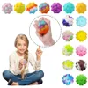 3 stilar DHL Favor Rainbow Children's Push Bubble Fidget Toy Ball Fashion Candy Colors Decopress Silicone Finger Pussel Anti Stress Mini Balls Presenter