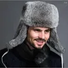 Berets JKP 100% Natural Pele Unisex Lei Feng chapéu masculino outono e inverno calor espessamento russo earmuffs boné