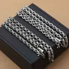 OEKDFN 100% 925 Sterling Necklace Men Brand Retro Silver Link Chain Necklaces Width 4.5mm/5mm Mens Vintage Gothic Jewelry