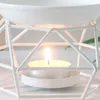Candle Holders Metal Aromatic Oil Burner Geometric Ceramic Essential Tealight Holder Wax Melt Warmer Aroma Diffuser Lamp