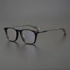 Fashion Sunglasses Frames Top Grade Quality Titanium Acetate Reading Glasses Frame Men Women Square Optical Eyeglasses Myopia Prescription E