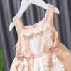 Girl Dresses Lolita Style Sleeveless Princess Dresses for Party Wedding Show Kids Clothes with Big Bow 1-5Y Q0716