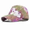 Ponytail Baseball Caps Washed Hat Summer Trucker Pony Visor Cap Cross Criss Tie dyed Party Hats 7styles T10I106