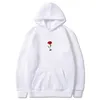 Mäns Hoodies Sweatshirts Red Rose Print Harajuku Sweatshirt Män Kvinnor Mode Streetwear Casual Unisex Pullover Höst Vinter Långärmad