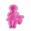 3D Boy Girl Baby Doll Bear Silikonowe ciasto Mold Baby Fondant Cake Dekorowanie