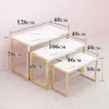 Clothing store display rack Commercial Furniture gold clothes racks floor type Shoe bag table Double deck wedding dress shelf