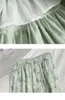 Fresh Shredded Flower Skirt Stitched Lotus Leaf Side Summer Korean Version Thin High Waist Middle Long Girl 210529