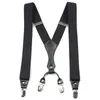 35 Width Fashion Larger Adult Men Suspenders 4 Clips Adjustable Elastic Y-Back Braces for Male Pants Clothing Accessories 120cm