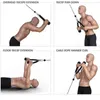 TRICEP corde Abdominal Crunches Câble Tirez latérales Biceps Formation musculaire Fitness Body Building Building Gym Rope 220110