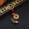 Creative Pure Brass Zodiac Key Pendant Ring Accessories Mouse Ox Tiger Rabbit Dragon Snake Horse Sheep7434749