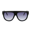 Flat Top Oversized Women Sunglasses Retro Shield Shape Luxy Merk Ontwerp Groot Frame Klinknagel Shade UV400 Eyewear