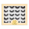 Reutilizável Handmade 3D Falso Eyelashes Extensões Luz Macio Curlying Up Crisscross Grosso Natural Mink Fake Lashes Eyes Maquiagem Acessório 7 Modelos DHL