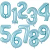 Украшение вечеринки 40 -дюймовое пастель Baby Blue Pink Foil Number Balloon 1 2 3 4 5 6 7 8 9 Свадебные украшения для душа на день рождения дети Globos