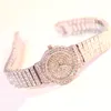Bs Bee-Fashion Orologio con diamanti Marchio di lusso Quadrante piccolo Chiusura in acciaio inossidabile oro rosa Bayan Kol Saati346Y