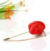 Mode broscher stift ros blomma guld blad corsage boutonniere tyg blommig blomma för bröllopsfest gåvor 27 stil kostym dekorera