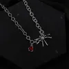 Подвесные ожерелья O-Chain Spider Ruby Clavicle Chain сплав сплав с сплавными сплавными сплав