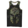 Tessffel America Marine Camo Skull Soldier Army Fashion Casual 3DPrint Unisex Summer Funny Tank-Top Vest Uomo/Donna V-3