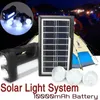 AC 110V-240V Solar Panel Power Generator LED Light Lamp USB Charger Home Outdoor System Kit