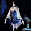 ゲームジェンシンインパクトスクロースコスプレコスチューム女性アニメパーティードレスハロウィーンカーニバル衣装ウィッグスシューズグラスY0903