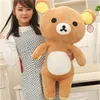 kawaii rilakkuma 커플 만화 캐릭터 플러시 장난감 장난감 소프트 동물 갈색 곰 여자 친구를위한 인형 좋은 선물 Q0727257W