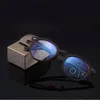 Okulary przeciwsłoneczne Elbru Anti Blue Light Okulary Postępowe Multifocal Kobiety Blisko Daleki Widok Okrągły Rama Okulasy Diopter 1.0 3.5