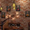 Wallpapers Chinese stijl 3D Grijs Rood Baksteen Vintage Restaurant Kapper Shop El Antique Wallpaper Office