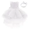 Robes de fille Infantil Robe pour filles 1er anniversaire 3D Rose Floral Party Mariage Fille Bébé Princesse Robe Costume de Baptême