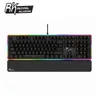 Royal Kludge RK919 108 touches clavier filaire USB NKRO RGB clavier de jeu mécanique rétro-éclairé latéral avec repose-poignet interrupteur marron-rouge LJ9501507