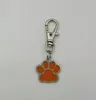 Mixed Color Enamel Cat Dog Bear Paw Prints Rotating Lobster Clasp Key Chain Keyrings For Keychain Bag Jewelry Making wjl40055412462