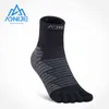 1 pairs AONIJIE 1 Pair Five Toes Sports Socks Middle Tube Warm Thickened Sock Breathable For Camping Hiking Running Marathon E4819257A