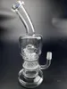 8-дюймовый прозрачный стеклянный водой бонг с фильтром ясеня курить трубы кальян курение аксессуары