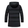 Parkas Casual Classique Hiver Noir Veste Hommes Coupe-Vent Chaud Rembourré À Capuche Pardessus De Mode Survêtement Manteau OverSize 8XL 211124