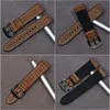 Beafiry 20mm 22mm Hakiki Deri + Silikon Kauçuk İzle Bant Askıları Erkekler Kadınlar Için Hızlı Yayın Bahar Bar Watch Bands Su Geçirmez H0915