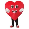 Halloween Cute Heart Mascot Costume di alta qualità Cartoon Red Love Anime Tema Caratteri Ad per adulti Ceso di compleanno di Natale Outfit Outdoor