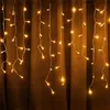 Struny 3M/5M LED Słoneczne światła sznurkowe Wodoodporne zasłony Boże Narodzenie na sypialnię ogród patio z pilotem