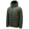 Darphinkasa vinterjacka män parka casual solid färg hooded coat tjock varm 211129