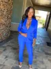 Royal Blue Women Blazer Soits Sexy v Neck Slim Fit Office Office Office Lady Pants Suit Prom Party Party Wedding Jacketpants3548466