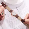 Mode hoogwaardige minimalistische horloges lederen band pols voor dames kwarts ultradunne paar horloge polshorloges