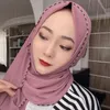 Ethnische Kleidung Hijab Schal Sport Stil Lock Edge Casual Muslim Dame Einfarbig Kopftuch Turban Frauen Kappe