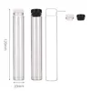 Smoking Pyrex Glass Preroll Rolling Dry Herb Tobacco Spice Miller Cigarette Cigar Holder Stash Case Storage Bottle Sealing Plastic Cover Cap Container Tank Jars DHL