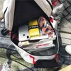 أبيض وأسود خياطة حقيبة مدرسية ثانوية للمراهق بنين بنات السفر حقيبة كمبيوتر محمول 15.6 أطفال