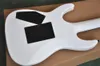 Guitare électrique à corps blanc personnalisé en usine avec 2 micros, Floyd rose, Chrome Hardwares, Touche en palissandre, Offre personnalisée