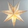 Decorazioni natalizie 3 pezzi 45 cm Star Party Luce Finestra Griglia Lanterna di carta Stelle Paralume Decor Appeso Ornamento Navidad Decoracione