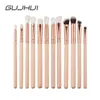 Makeup Brushes GUJHUI 12Pcs Tool Set Cosmetic Powder Eye Shadow Foundation Blush Blending Beauty Make Up Brush Drop Ship