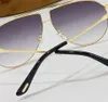 0825 Occhiali da sole pilota Sonnenbrille Gold Brown Shaded Uomo Occhiali da sole classici Occhiali con protezione UV400 con scatola3533