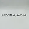 3D Chrome Silver Car Stickers en Decals Achterste Trunk Deksel Logo Badge Naamplate Stickers voor Benz Maybach Embleem Decals