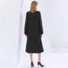 TWOTYLE minimaliste noir Blazer pour femmes cranté à manches longues décontracté grande taille Blazers femme automne mode vêtements 211006