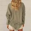 casual oversized blouse shirt women white button office ladies loose shirt tops autumn winter green blouse 210415