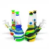 Silicone water pipe smoke hookah with Eye Decoration Smoking Accessories Bongs glass bowl Tobacco Dab Rig Kits